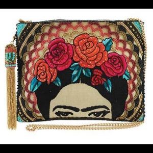 Frida Kahlo Beaded Embroidery Purse by Mary Frances
